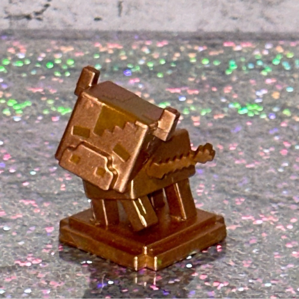 Minecraft Mini Figure Achievement Series 16 Cow Tipper Bronze Trophy 1.5 in